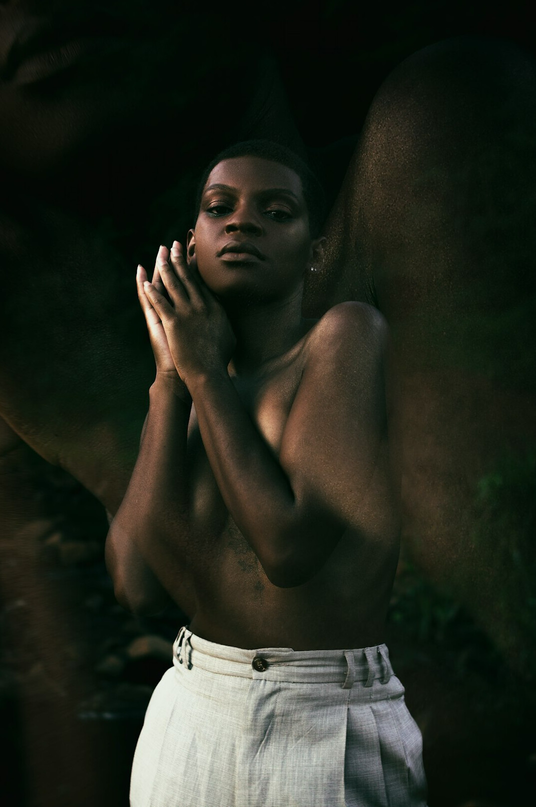 Studio portrait of a young Brazilian woman of African descent