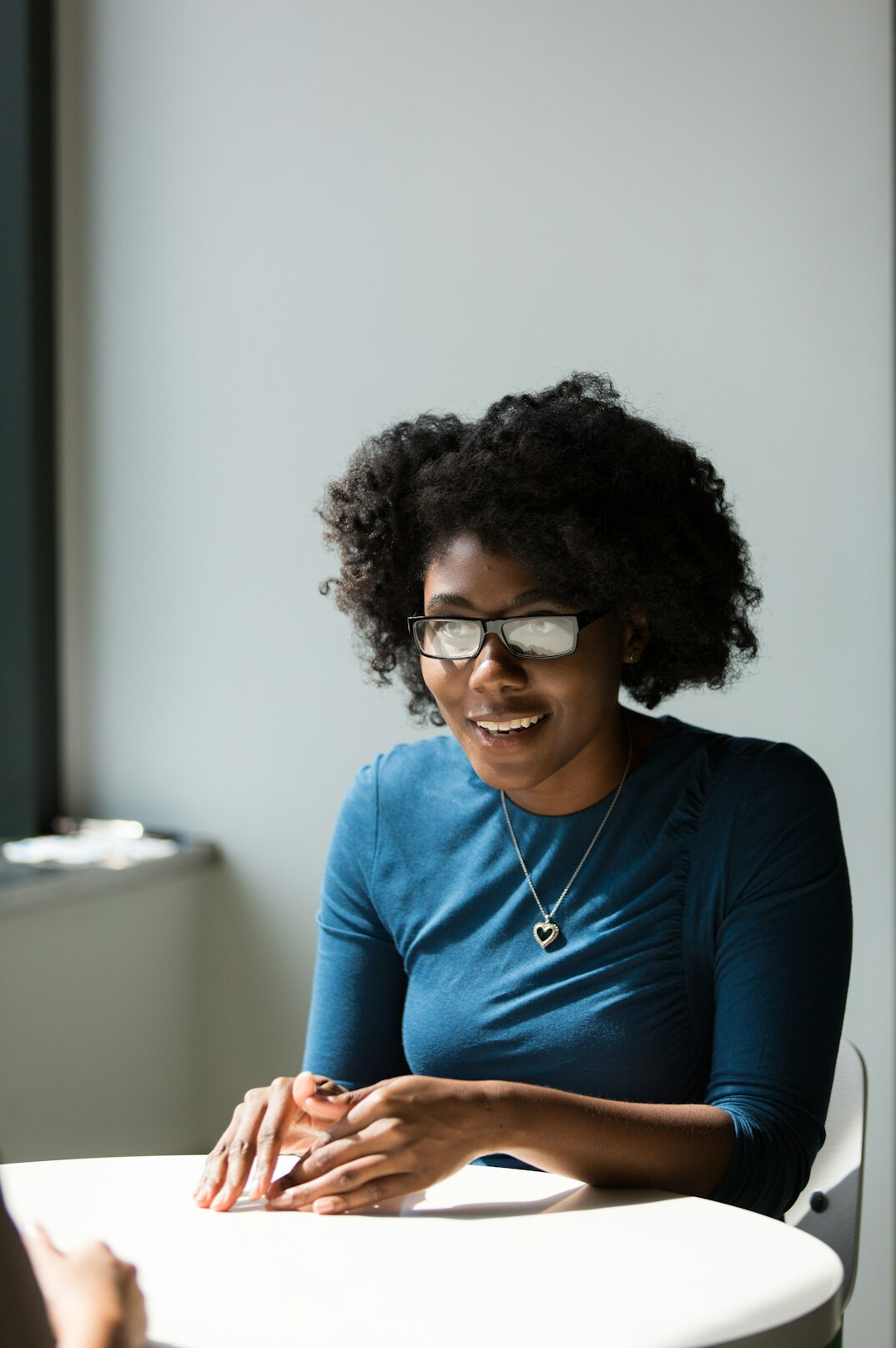 woman practicing speech