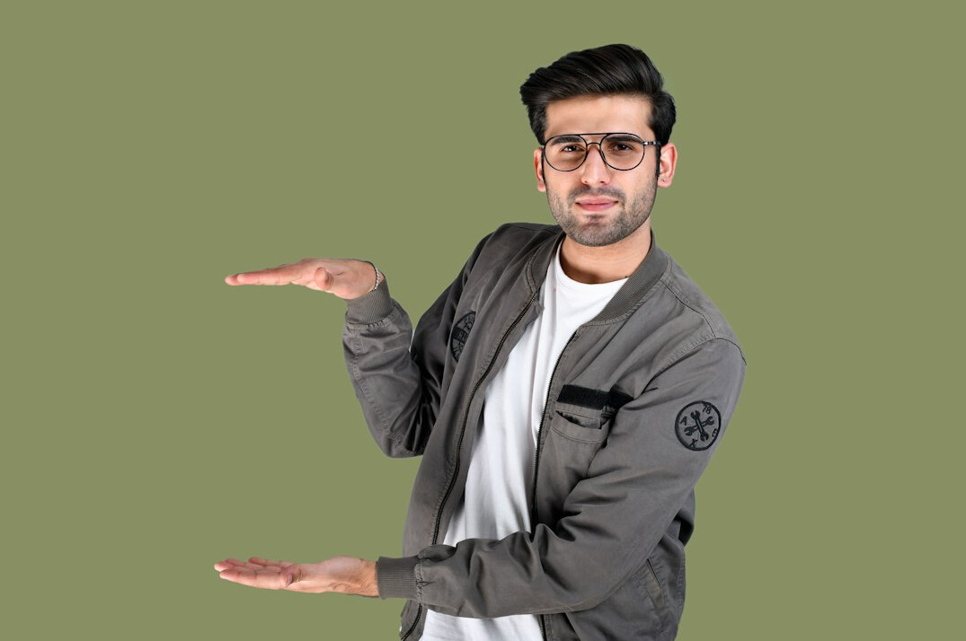 confident person presenting